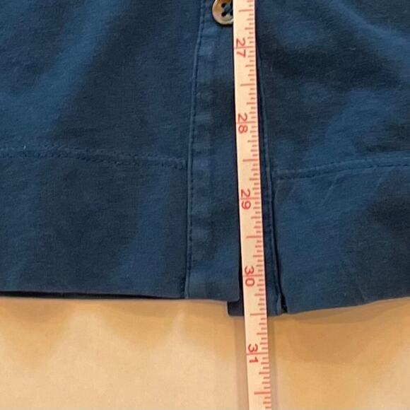 J. Jill Long Sleeve Blue Button Down Tunic/Shirt Pleated Detail, Oversized, M - Picture 10 of 10